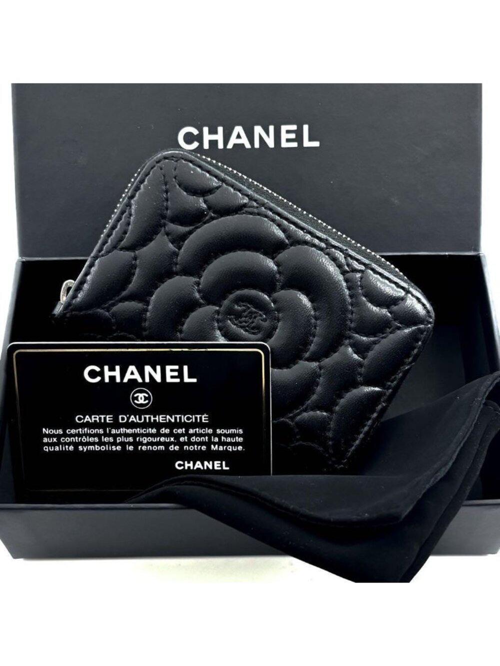 Chanel Wallet New Camellia Stitch Coin Purse